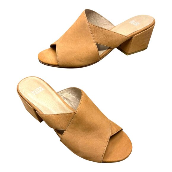 Eileen Fisher Haven Sandy Brown Tumbled Nubuck Slide - Picture 8 of 10